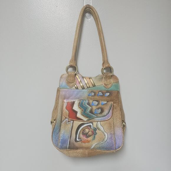 BIACCI handpainted leather purse never used - Picture 1 of 11